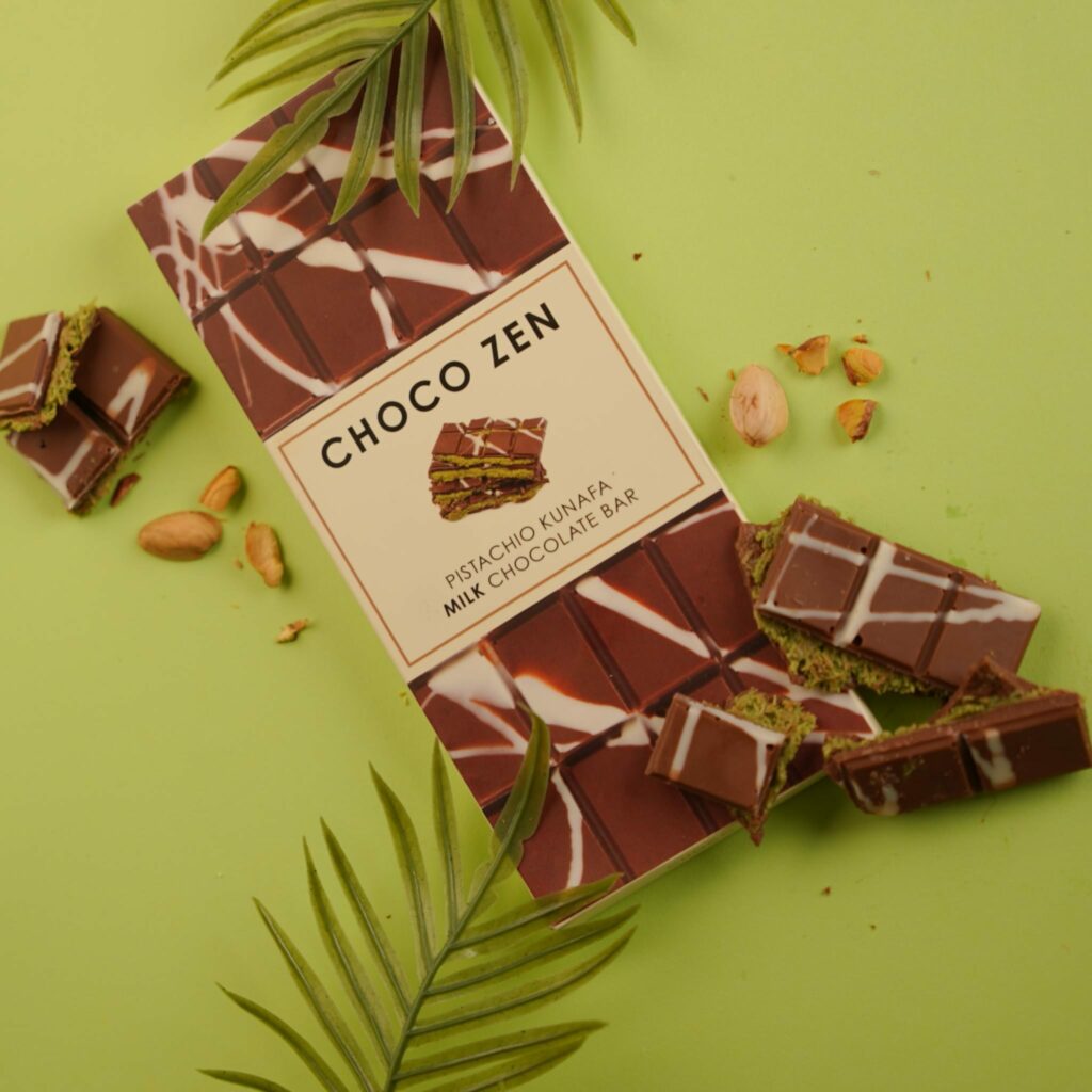 Czekolada Choco Zen na zielonym tle